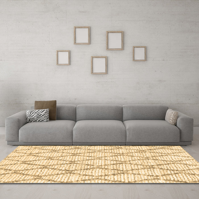 Machine Washable Trellis Brown Modern Rug in a Living Room,, wshcon3045brn