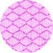 Round Trellis Pink Modern Rug, con3045pnk