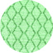 Round Trellis Emerald Green Modern Rug, con3045emgrn