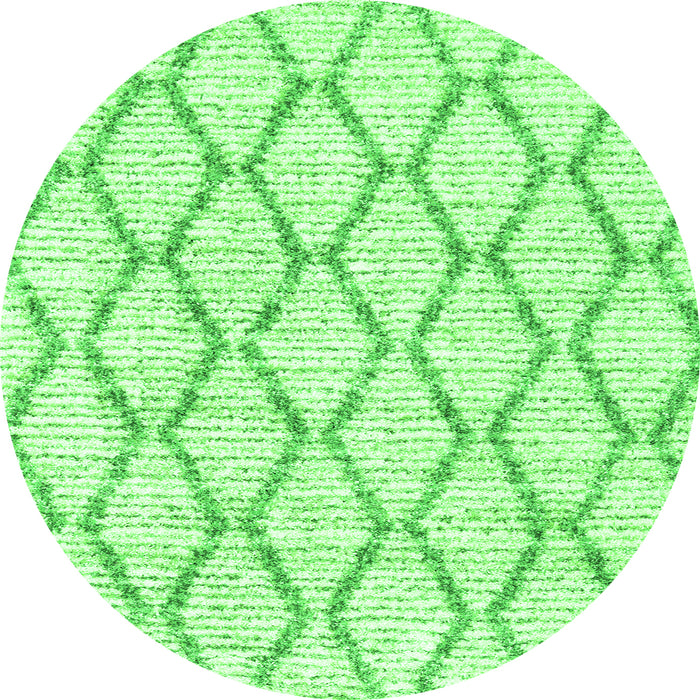 Machine Washable Trellis Green Modern Area Rugs, wshcon3045grn