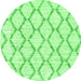 Machine Washable Trellis Green Modern Area Rugs, wshcon3045grn