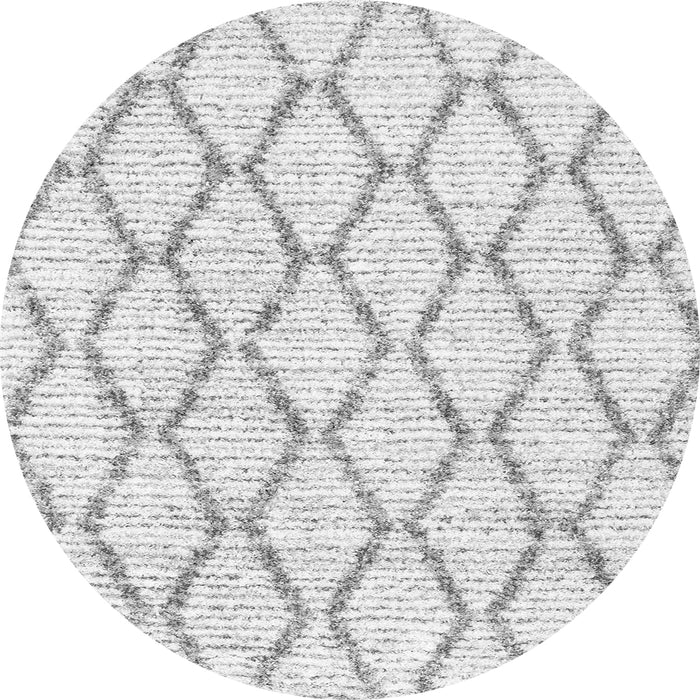 Machine Washable Trellis Gray Modern Rug, wshcon3045gry