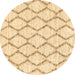 Round Trellis Brown Modern Rug, con3045brn