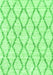 Serging Thickness of Machine Washable Trellis Green Modern Area Rugs, wshcon3045grn