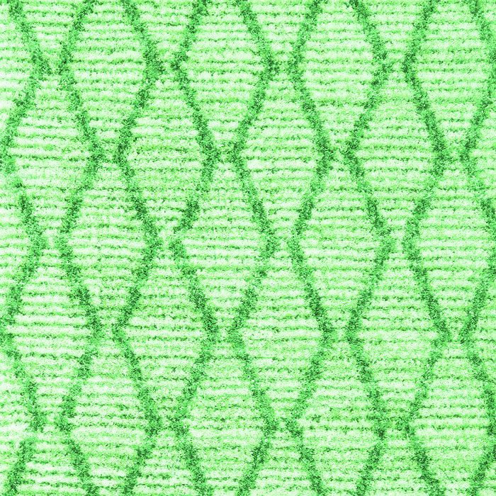 Serging Thickness of Machine Washable Trellis Green Modern Area Rugs, wshcon3045grn
