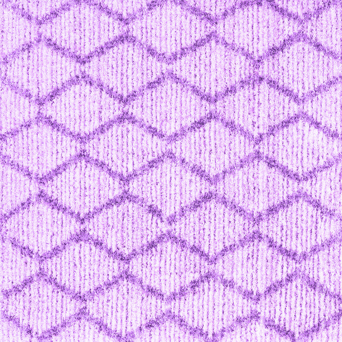 Square Machine Washable Trellis Purple Modern Area Rugs, wshcon3045pur