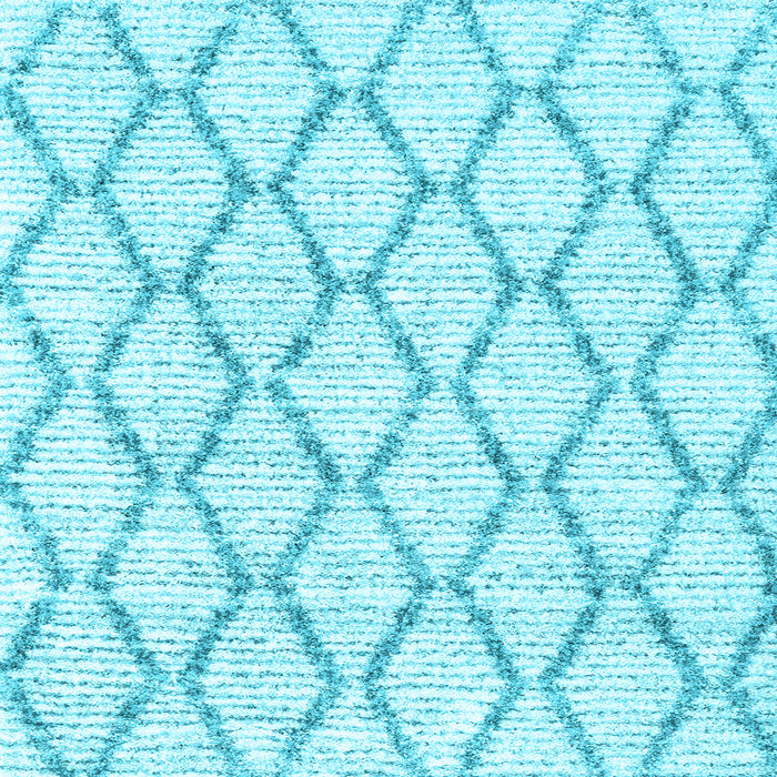 Square Machine Washable Trellis Light Blue Modern Rug, wshcon3045lblu