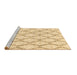 Sideview of Machine Washable Trellis Brown Modern Rug, wshcon3045brn