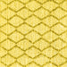 Square Machine Washable Trellis Yellow Modern Rug, wshcon3045yw