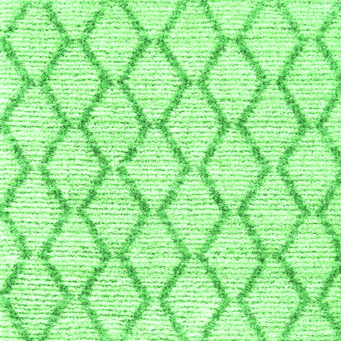 Round Machine Washable Trellis Green Modern Area Rugs, wshcon3045grn