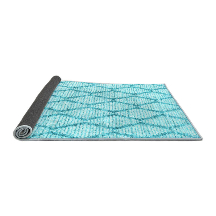Sideview of Trellis Light Blue Modern Rug, con3045lblu