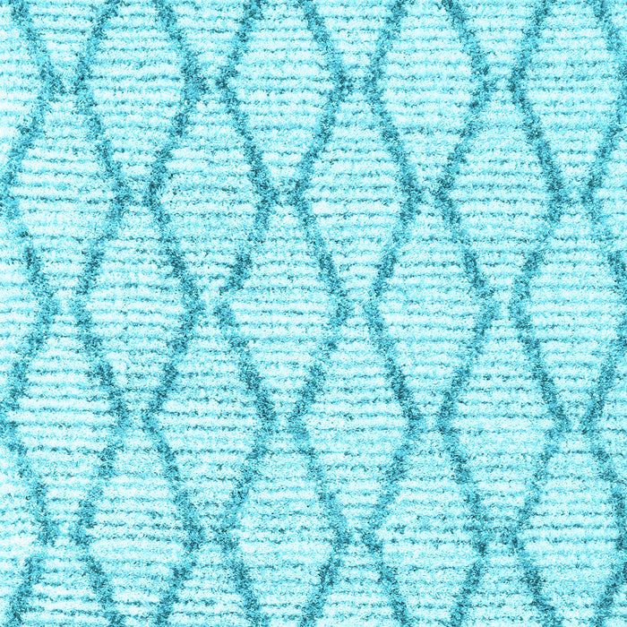 Machine Washable Trellis Light Blue Modern Rug, wshcon3045lblu