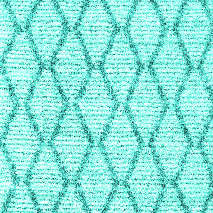 Machine Washable Trellis Turquoise Modern Area Rugs, wshcon3045turq
