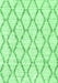 Machine Washable Trellis Emerald Green Modern Area Rugs, wshcon3045emgrn