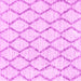 Square Machine Washable Trellis Pink Modern Rug, wshcon3045pnk