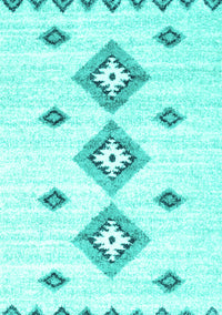 Abstract Turquoise Contemporary Rug, con3046turq