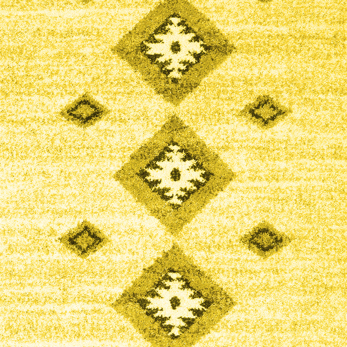 Machine Washable Abstract Yellow Contemporary Rug, wshcon3046yw