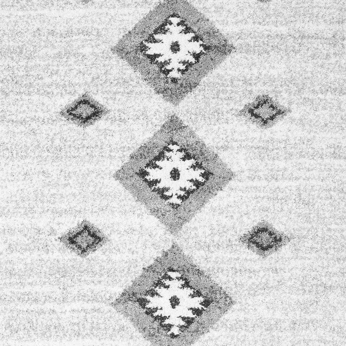 Serging Thickness of Machine Washable Abstract Gray Contemporary Rug, wshcon3046gry
