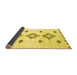 Sideview of Abstract Yellow Contemporary Rug, con3046yw