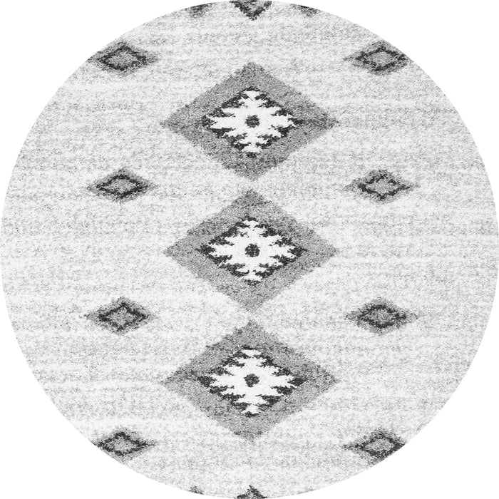 Square Abstract Gray Contemporary Rug, con3046gry