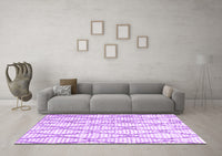 Machine Washable Trellis Purple Modern Rug, wshcon3047pur