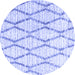 Round Trellis Blue Modern Rug, con3047blu