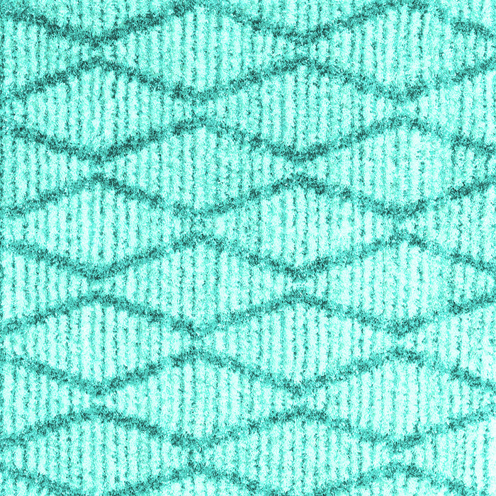 Square Machine Washable Trellis Turquoise Modern Area Rugs, wshcon3047turq