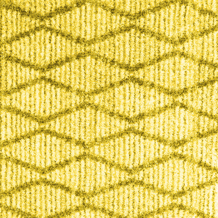 Square Machine Washable Trellis Yellow Modern Rug, wshcon3047yw