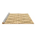 Sideview of Machine Washable Trellis Brown Modern Rug, wshcon3047brn