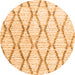 Square Trellis Orange Modern Rug, con3047org