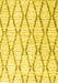 Machine Washable Trellis Yellow Modern Rug, wshcon3047yw