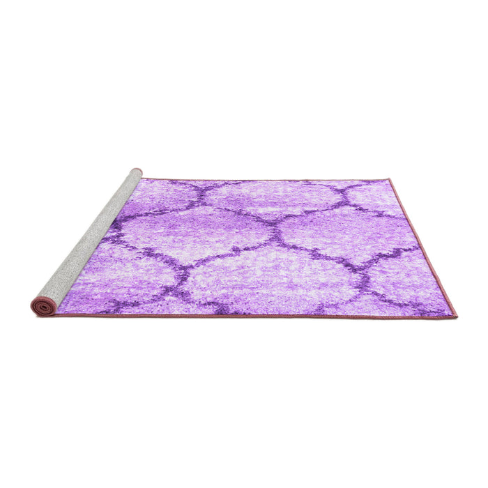 Sideview of Machine Washable CON3048X Purple CON3048X Area Rugs, wshcon3048pur