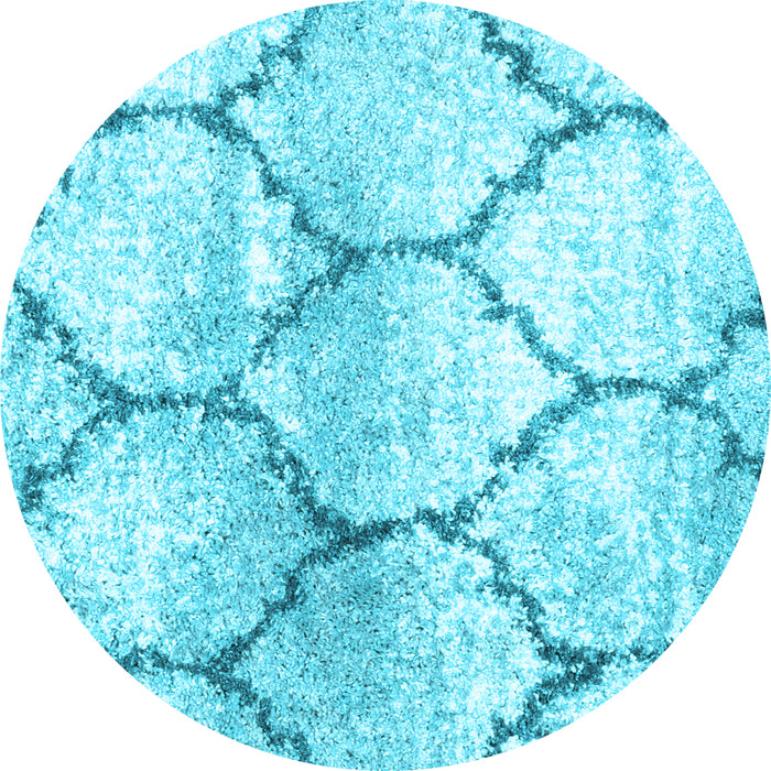 Round Machine Washable CON3048X Light Blue CON3048X Rug, wshcon3048lblu