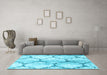 Machine Washable CON3048X Light Blue CON3048X Rug in a Living Room, wshcon3048lblu