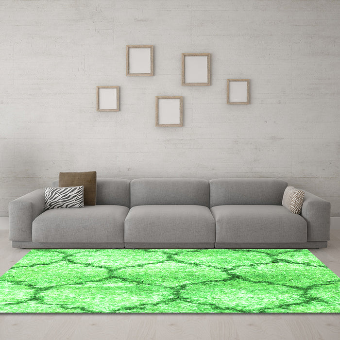 Machine Washable CON3048X Green CON3048X Area Rugs in a Living Room,, wshcon3048grn