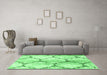 Machine Washable CON3048X Emerald Green CON3048X Area Rugs in a Living Room,, wshcon3048emgrn