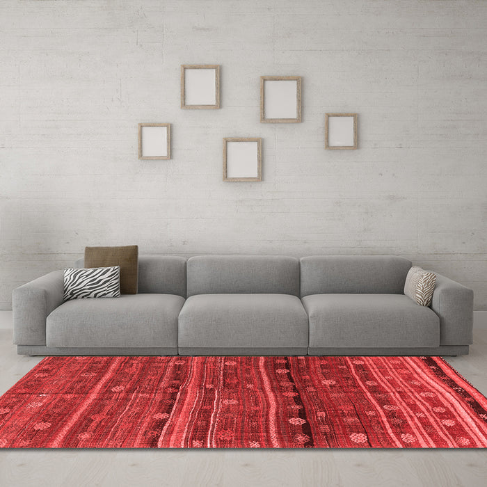 CON3049X Red Washable Rugs
