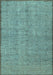 Machine Washable Abstract Light Blue Contemporary Rug, wshcon304lblu