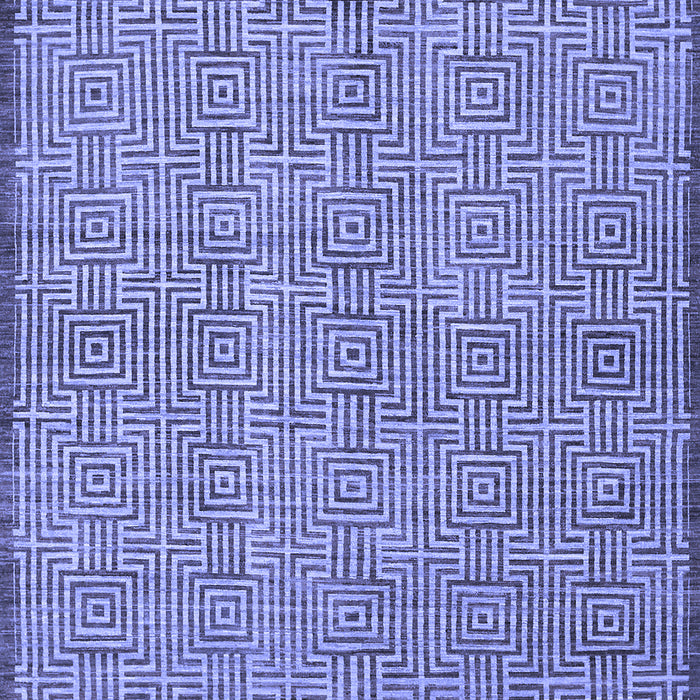 Machine Washable Abstract Blue Contemporary Rug, wshcon304blu