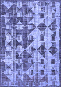 Abstract Blue Contemporary Rug, con304blu