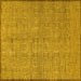 Square Abstract Yellow Contemporary Rug, con304yw