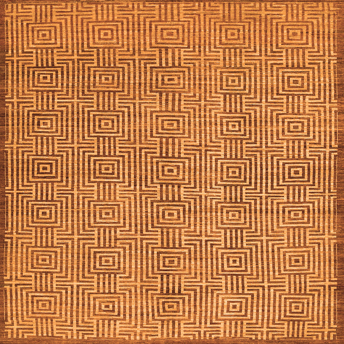 Serging Thickness of Abstract Orange Contemporary Rug, con304org