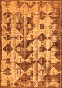 Abstract Orange Contemporary Rug, con304org