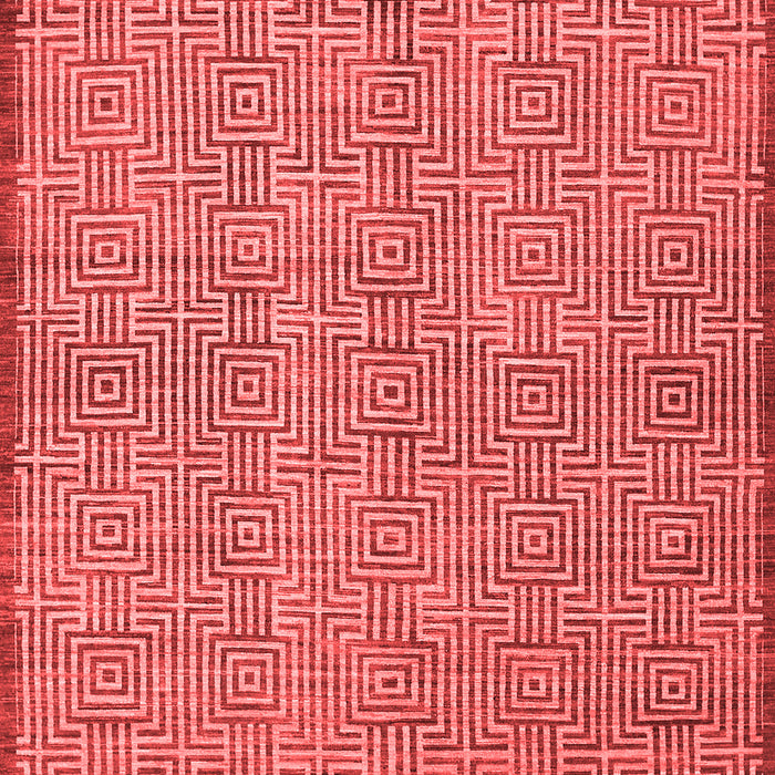 Machine Washable Abstract Red Contemporary Rug, wshcon304red