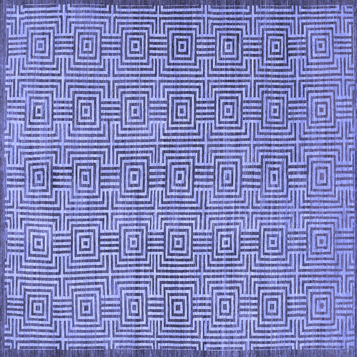 Square Abstract Blue Contemporary Rug, con304blu