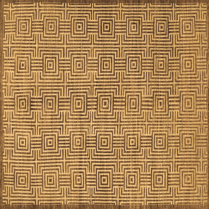 Square Machine Washable Abstract Brown Contemporary Rug, wshcon304brn