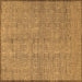 Square Machine Washable Abstract Brown Contemporary Rug, wshcon304brn