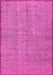 Machine Washable Abstract Pink Contemporary Rug, wshcon304pnk