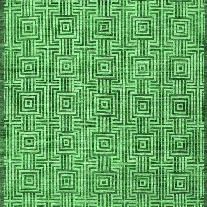 Machine Washable Abstract Emerald Green Contemporary Area Rugs, wshcon304emgrn