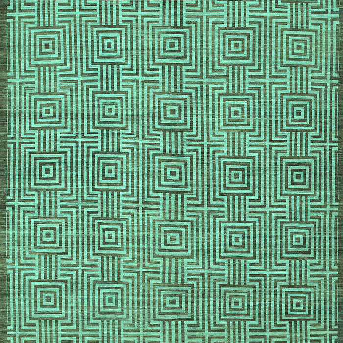Abstract Turquoise Contemporary Rug, con304turq